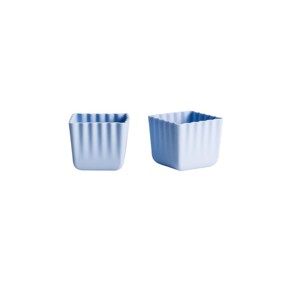 Nestling Accessory Feeding Dusty Blue Nestling Silicone Bento Cups 2pk
