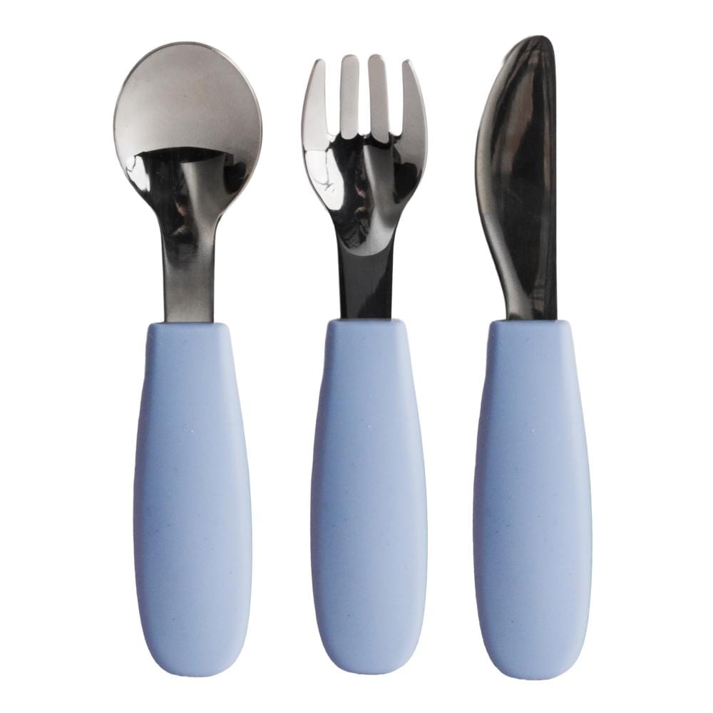 Nestling Accessory Feeding Dusty Blue Toddler Cutlery 3pk