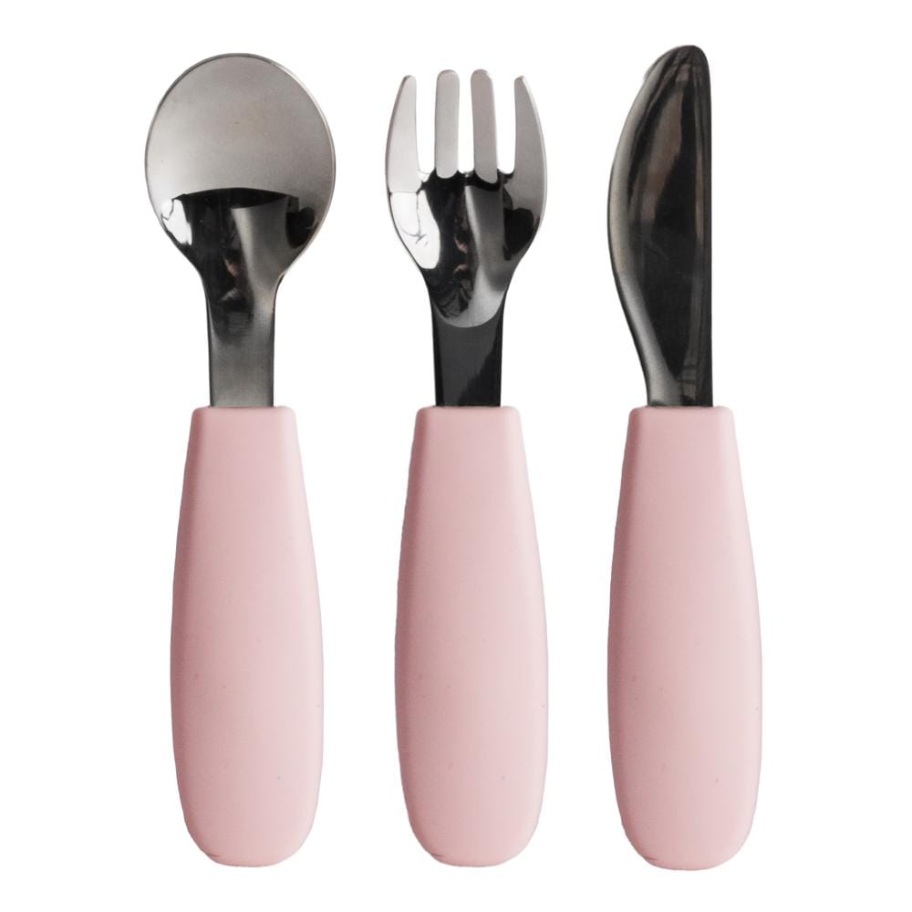 Nestling Accessory Feeding Dusty Pink Toddler Cutlery 3pk