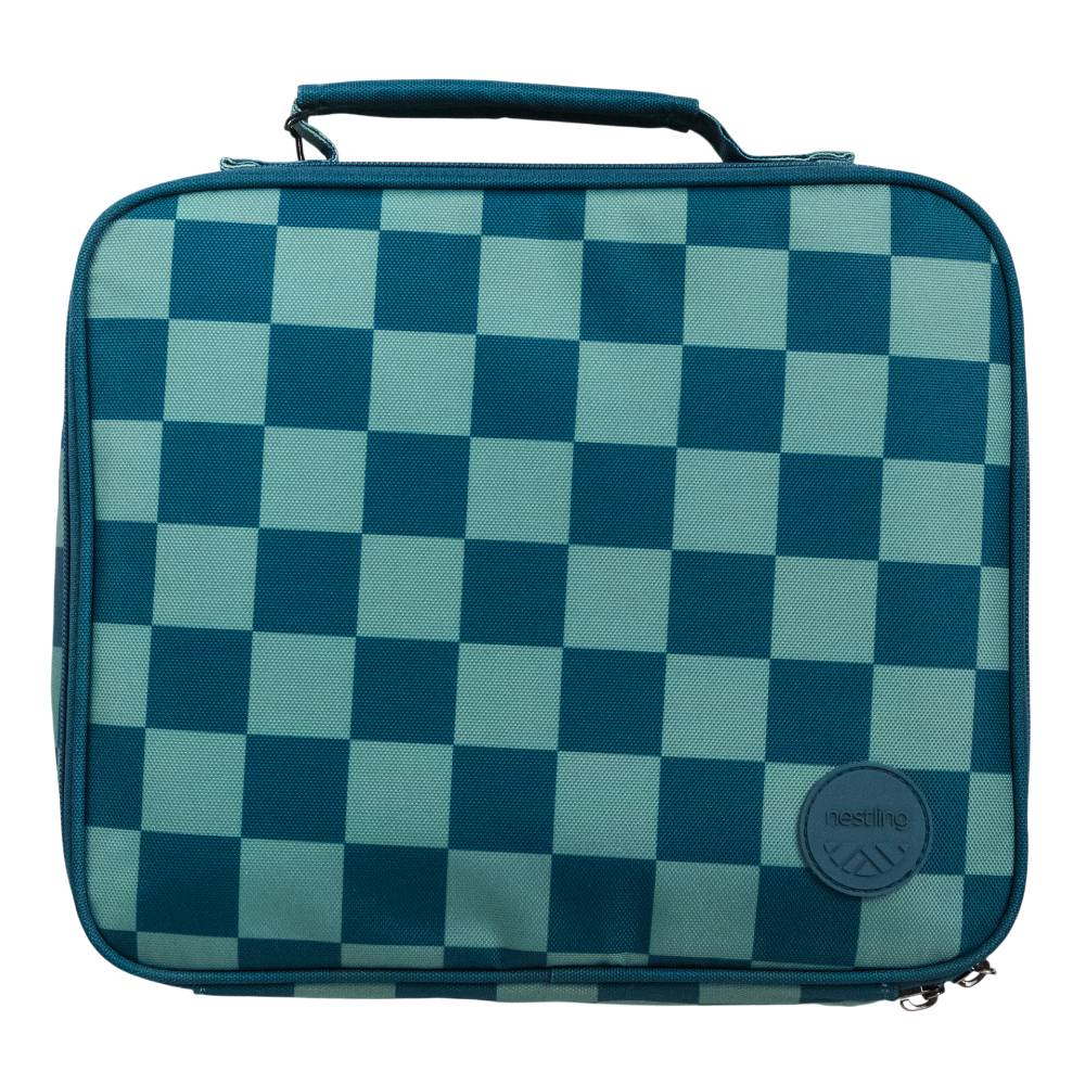 Nestling Accessory Feeding Insulated Lunch Bag - Blue/Green Check