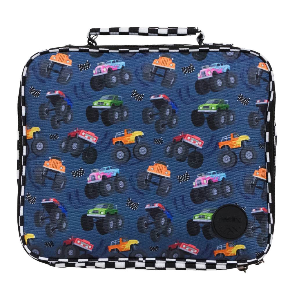 Nestling Accessory Feeding Insulated Lunch Bag - Monster Trucks