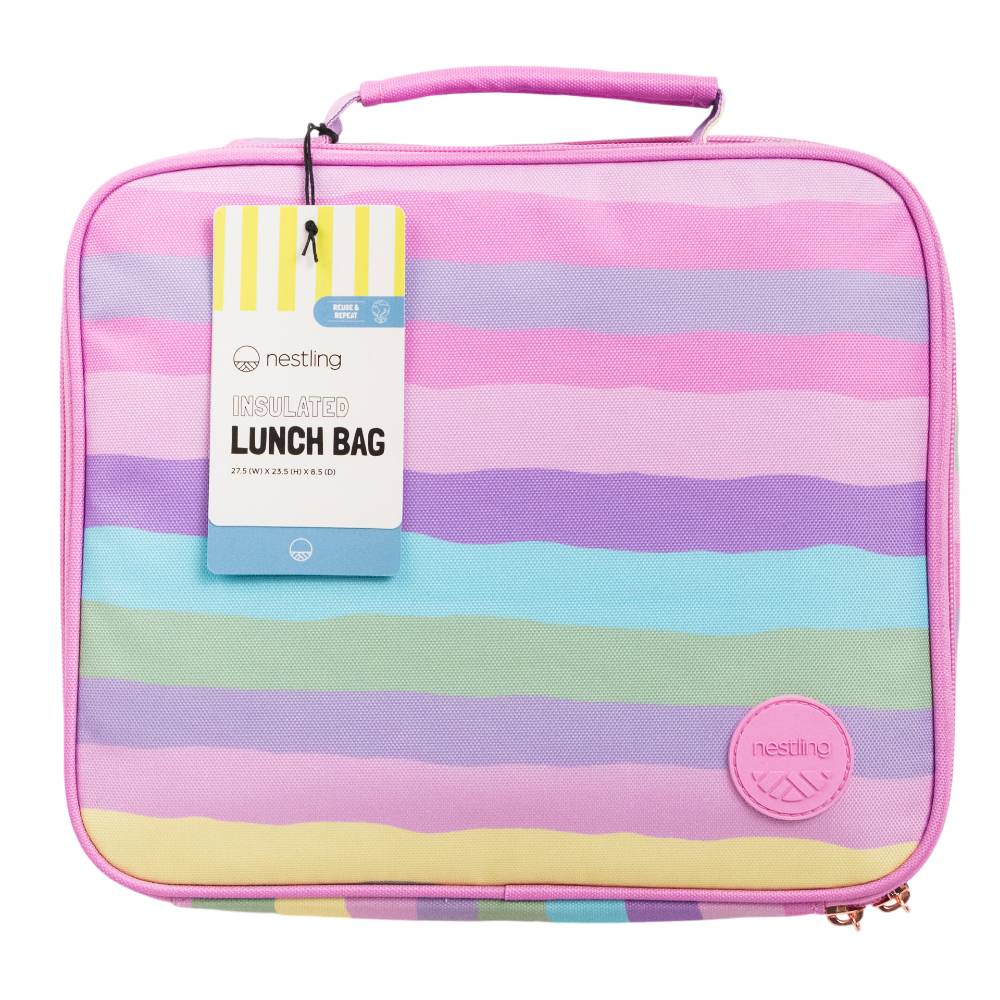 Nestling Accessory Feeding Insulated Lunch Bag - Sorbet Stripe