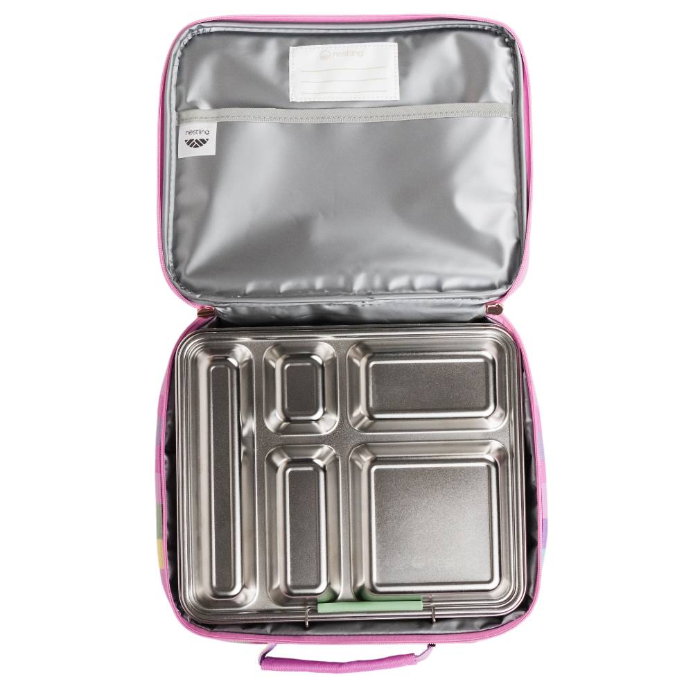 Nestling Accessory Feeding Insulated Lunch Bag - Sorbet Stripe