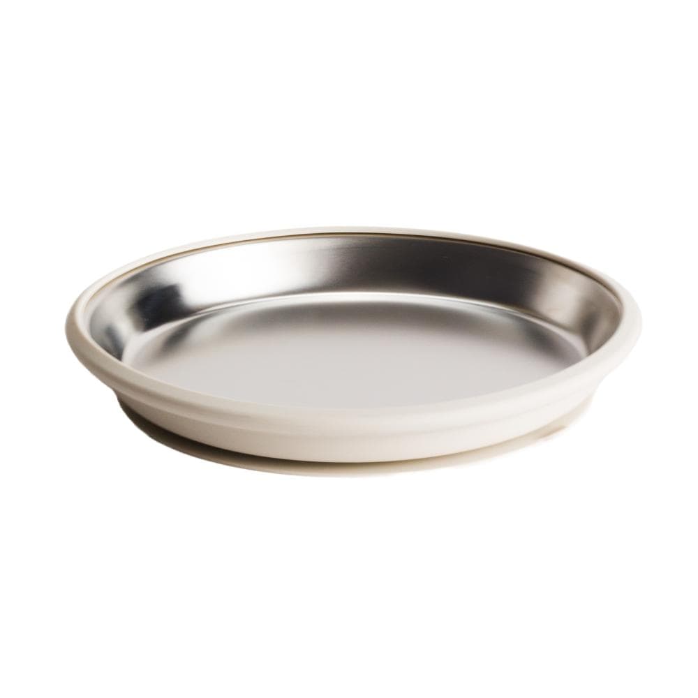 Nestling Accessory Feeding Oat Large Stainless Flat Suction Plate 23cm
