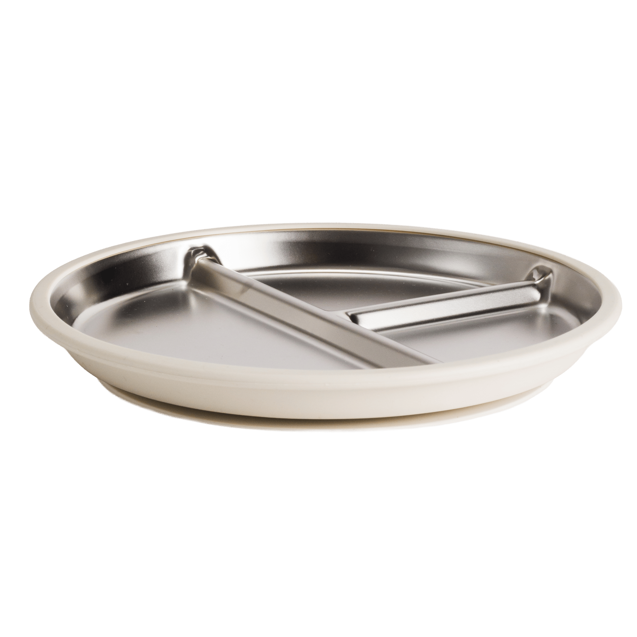 Nestling Accessory Feeding Oat Stainless Divided Suction Plate 23cm