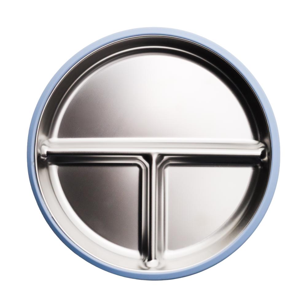Nestling Accessory Feeding Stainless Divided Suction Plate 20cm
