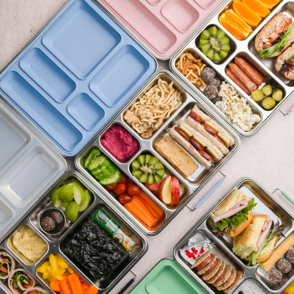 Nestling Accessory Feeding Stainless Steel Jumbo Bento Box - Dusty Blue