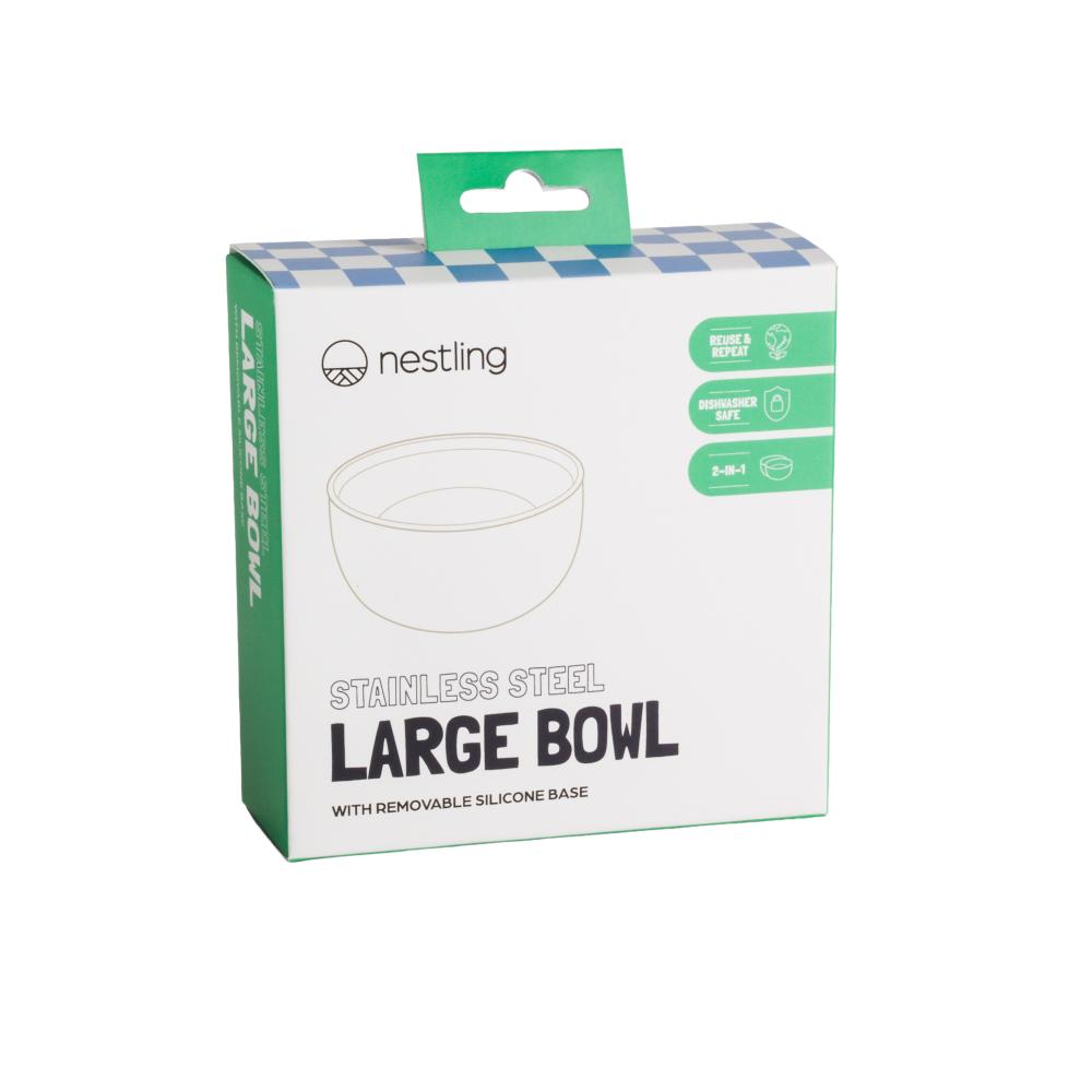 Nestling Accessory Feeding Stainless Steel Large Bowl
