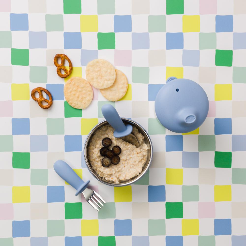 Nestling Accessory Feeding Stainless Steel Suction Bowl