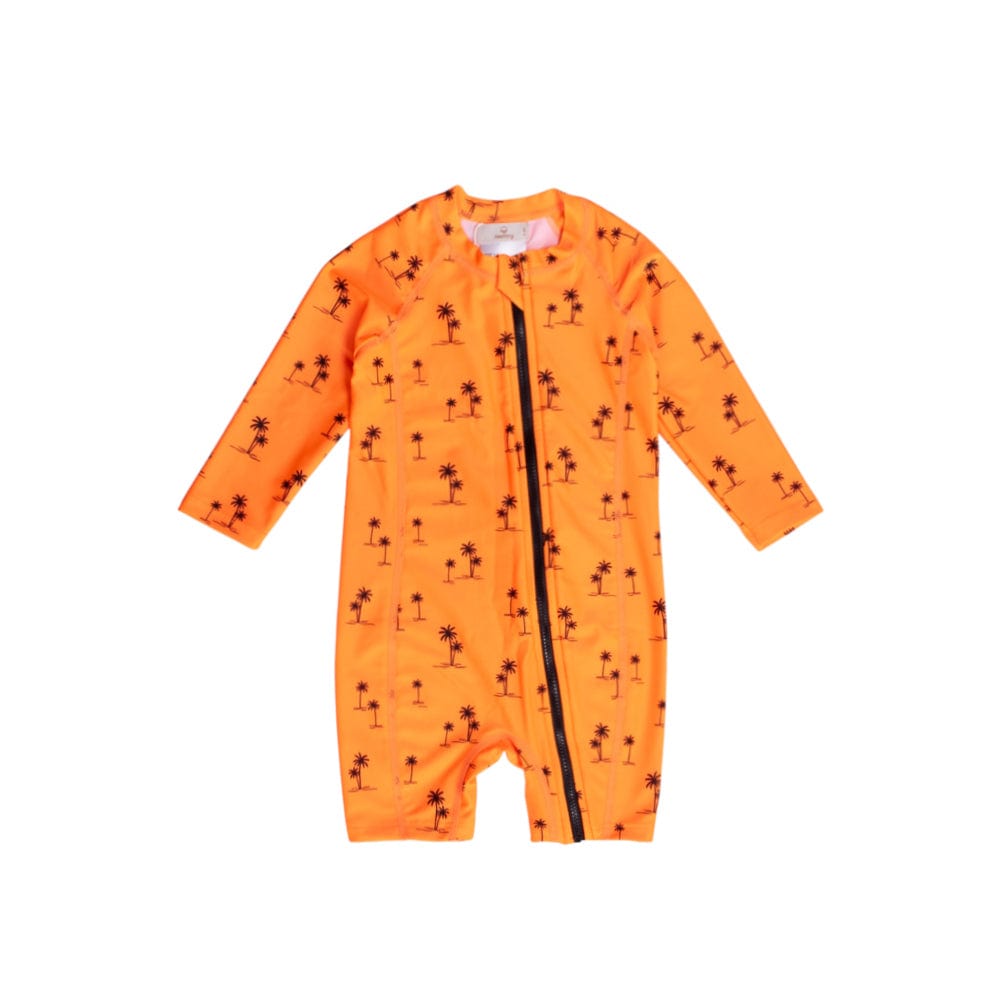 Nestling Boys Swimwear 3-6M Shortie Swimmers - Orange Palms