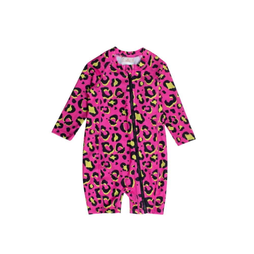 Nestling Boys Swimwear Shortie Swimmers - Pink Leopard