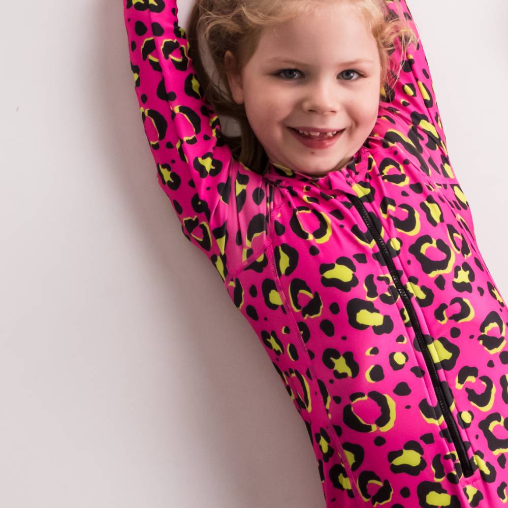 Nestling Boys Swimwear Shortie Swimmers - Pink Leopard