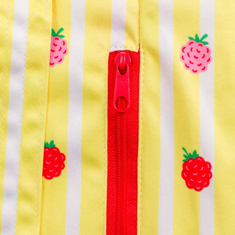 Nestling Children Accessories Large Swim Bag - Lemon Striped Raspberries