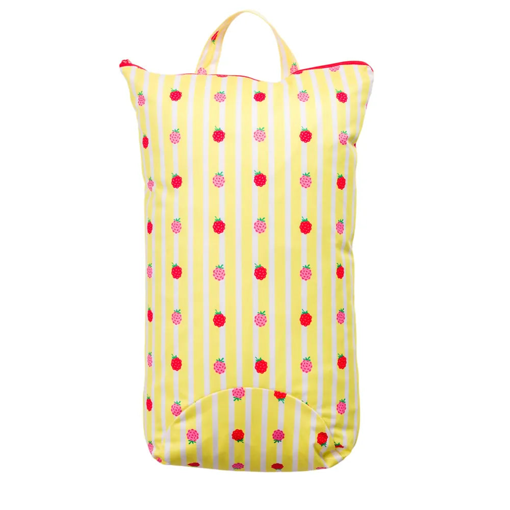 Nestling Children Accessories Large Swim Bag - Lemon Striped Raspberries