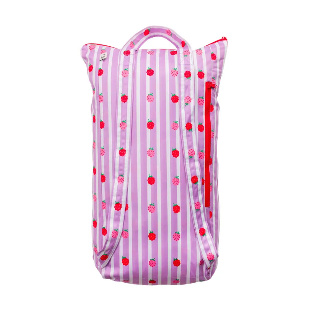Nestling Children Accessories Large Swim Bag - Striped Raspberries