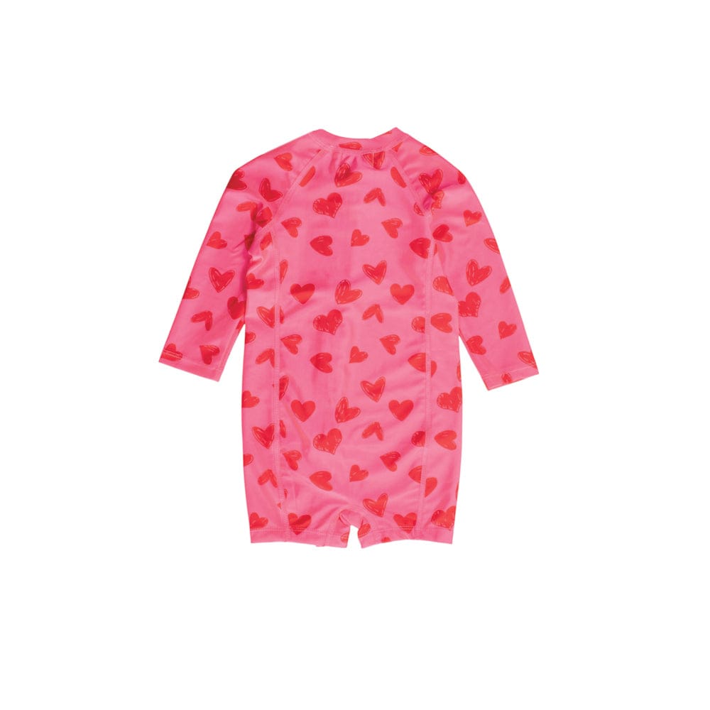 Nestling Girls Swimwear Extra Shortie Swimmers - Pink Hearts