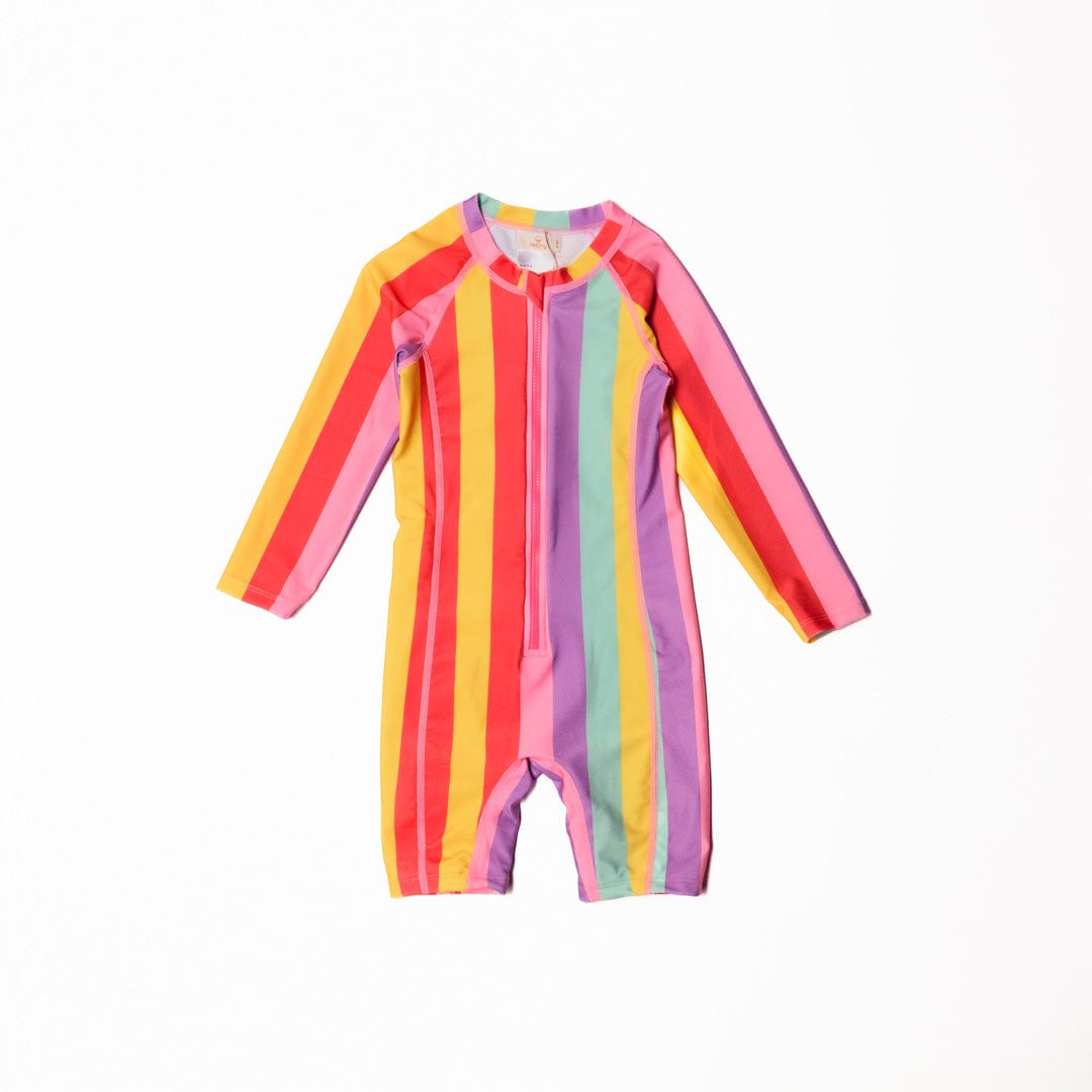 Nestling Girls Swimwear Shortie Swimmers - Unicorn Stripe