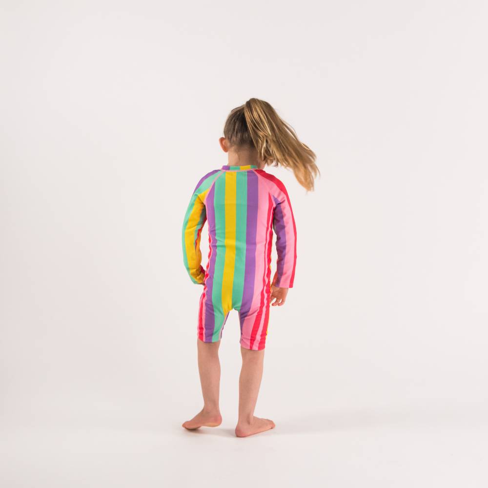 Nestling Girls Swimwear Shortie Swimmers - Unicorn Stripe