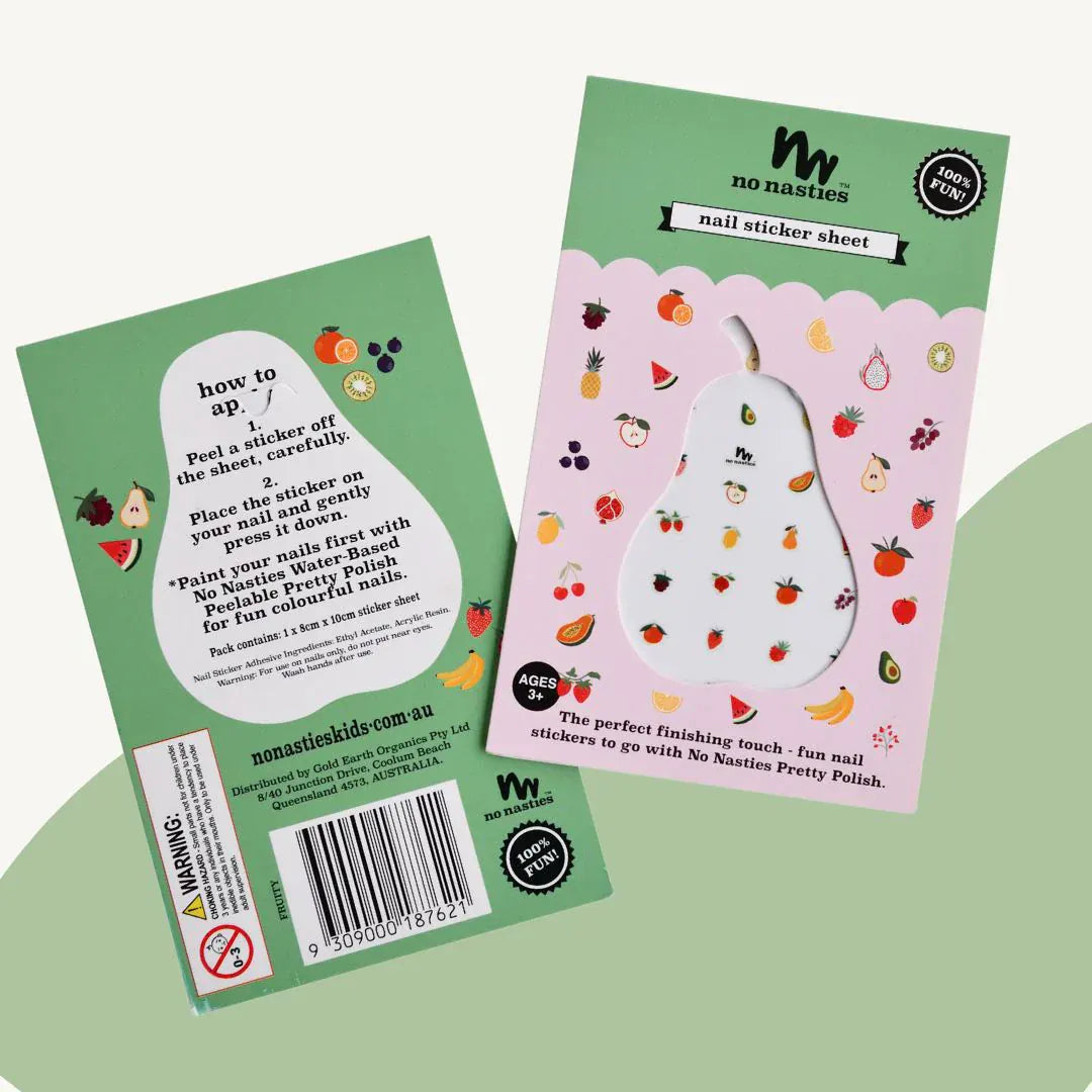No Nasties Girls Accessory Fruity Nail Stickers