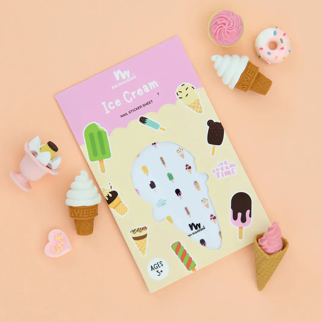 No Nasties Girls Accessory Ice Cream Nail Stickers