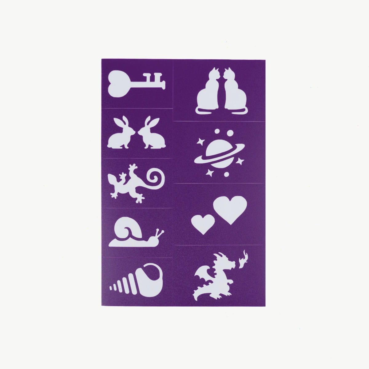 Oh Flossy Girls Accessory Reusable Adhesive Face Paint & Makeup Stencils - Purple
