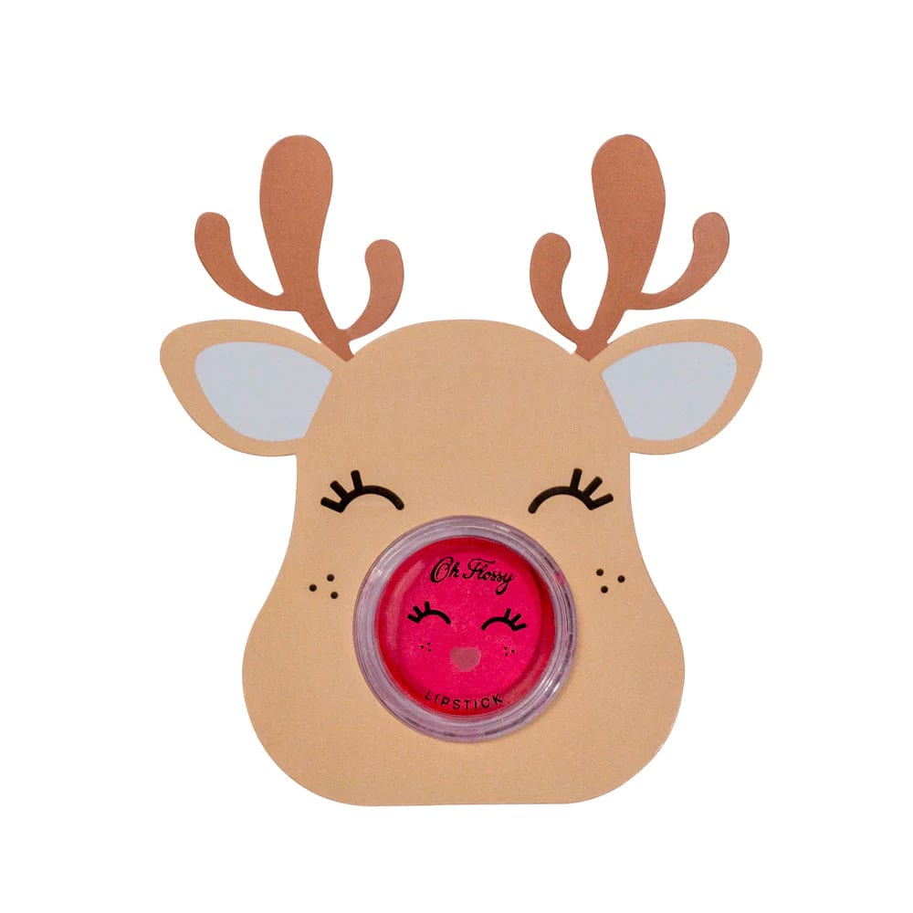 Oh Flossy Girls Accessory Rudolph Blue Ears Oh Flossy - Lipstick Stocking Stuffer
