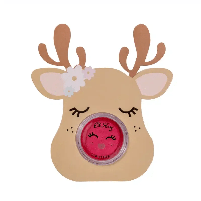 Oh Flossy Girls Accessory Rudolph Pink Ears Oh Flossy - Lipstick Stocking Stuffer