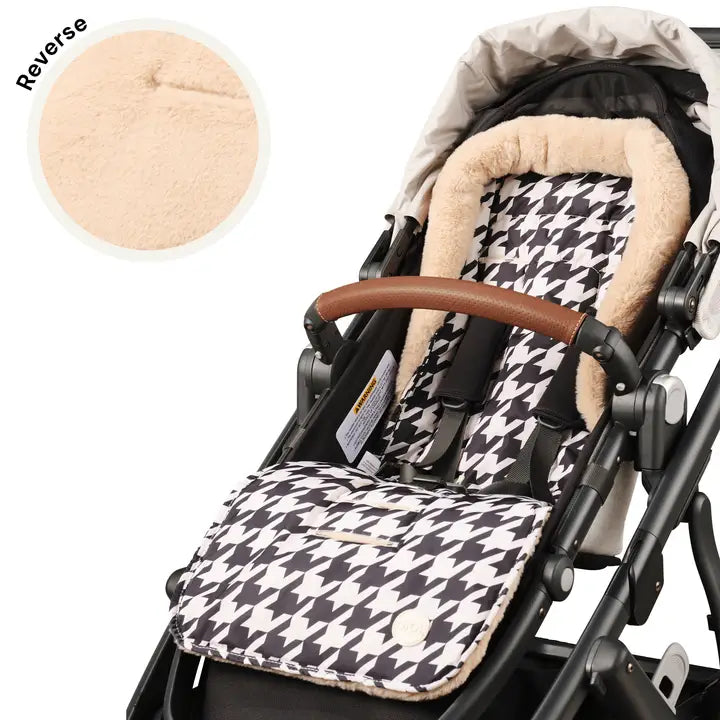 OiOi Baby Accessory Cozy Fleece Pram Liner - Houndstooth