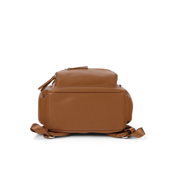 OiOi Baby Care Mini Signature Backpack - Chestnut Brown Vegan Leather