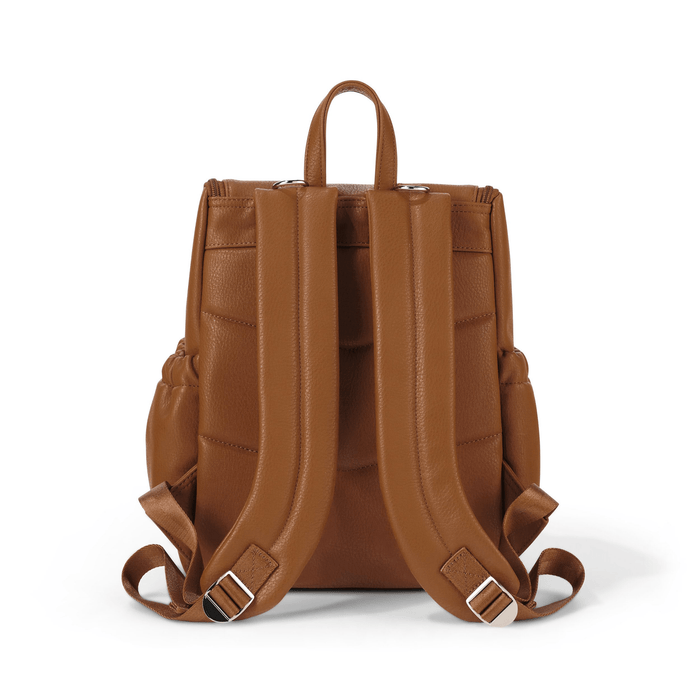 OiOi Baby Care Mini Signature Backpack - Chestnut Brown Vegan Leather