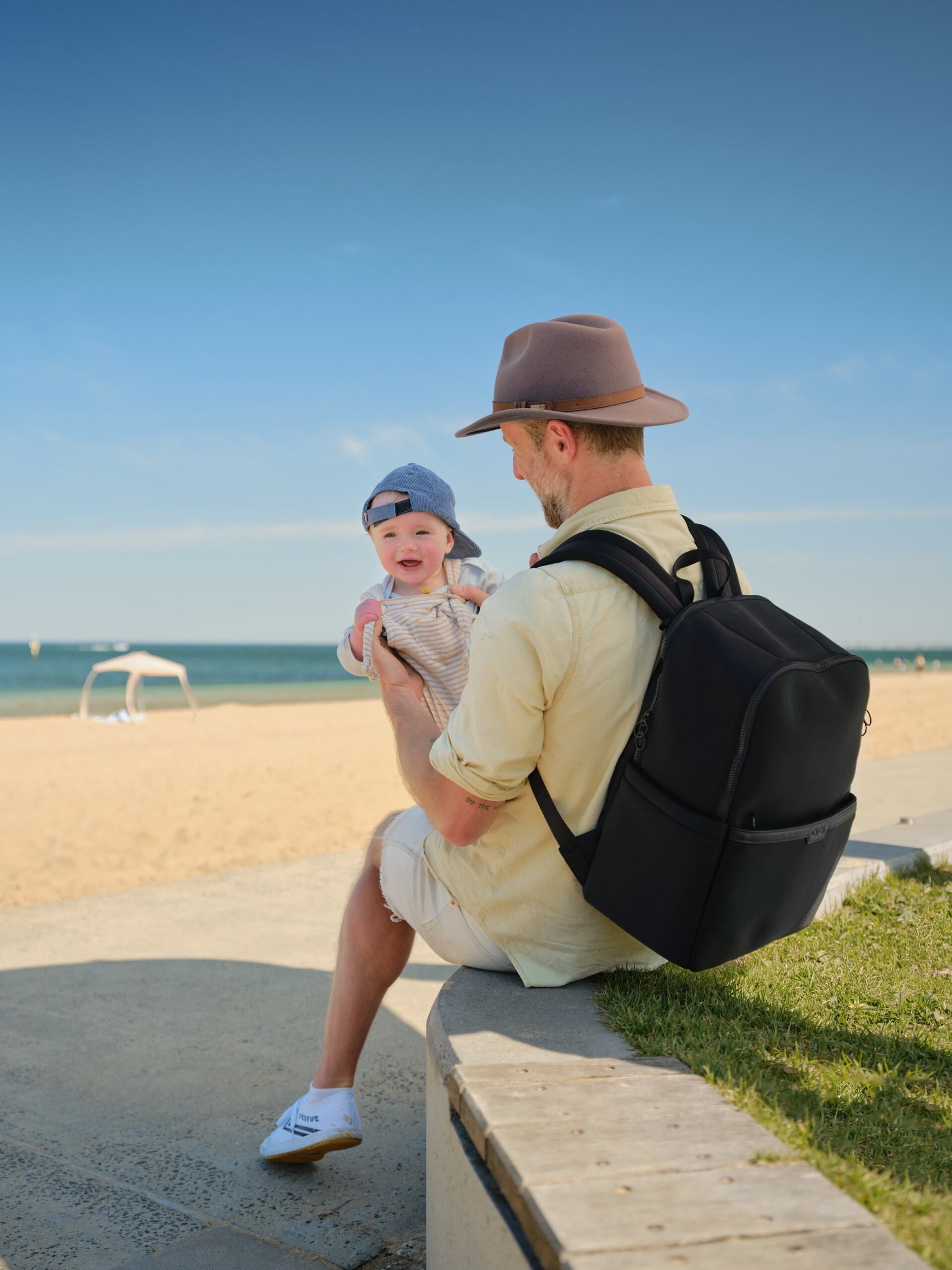 OiOi Baby Care Multitasker Nappy Backpack - Black Neoprene