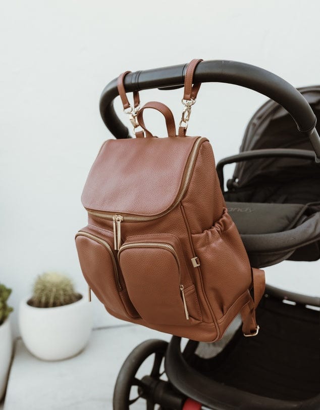 OiOi Baby Care Signature Nappy Backpack - Terracotta Genuine Leather