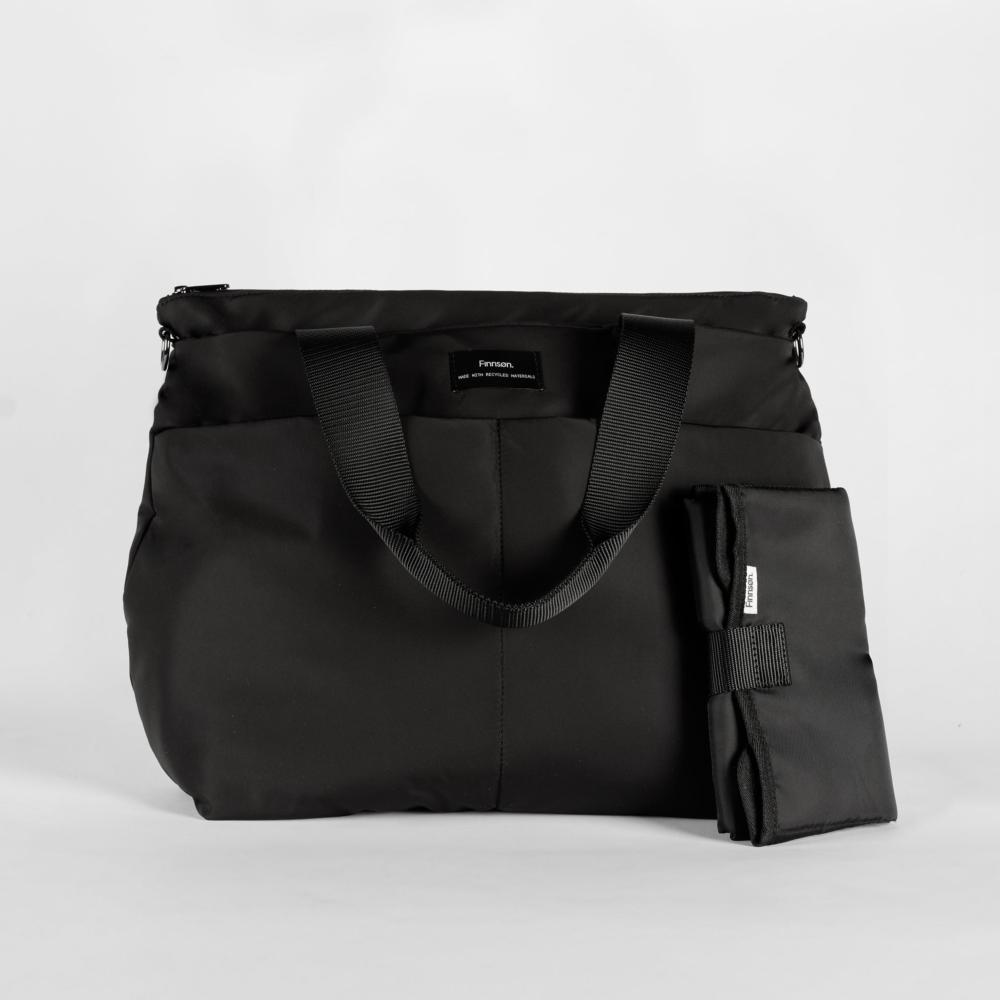 OiOi Baby Care Sigrid Eco Changing Bag Tote - Black