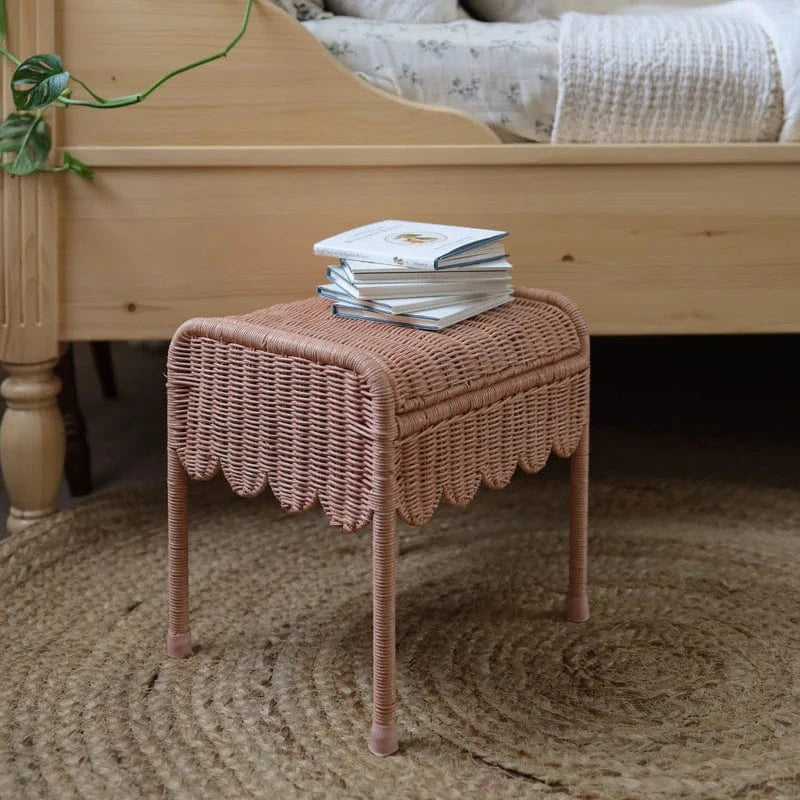 Olli Ella Room Decor Petal Storie Stool - Seashell Pink