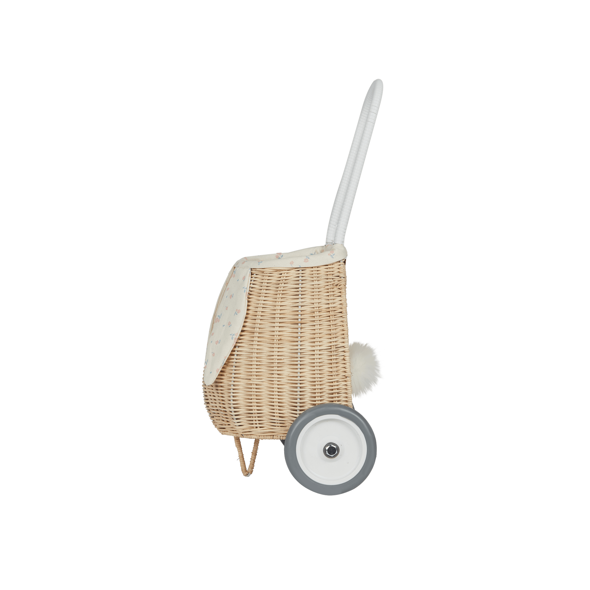 Olli Ella Toys Rattan Bunny Luggy with Lining – Pansy