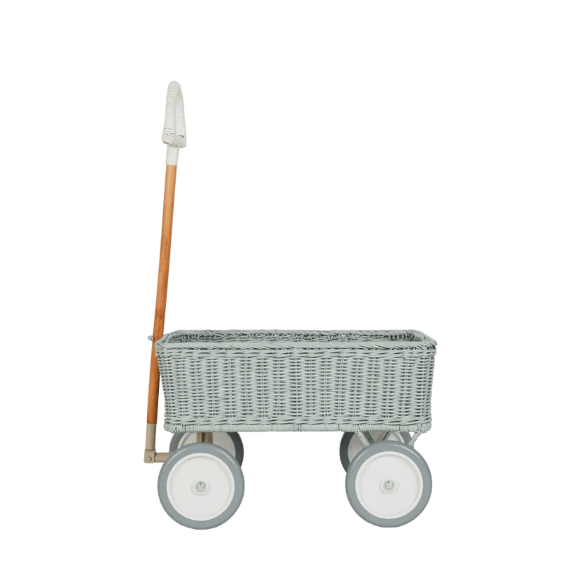 Olli Ella Toys Rattan Wonder Wagon - Vintage Blue