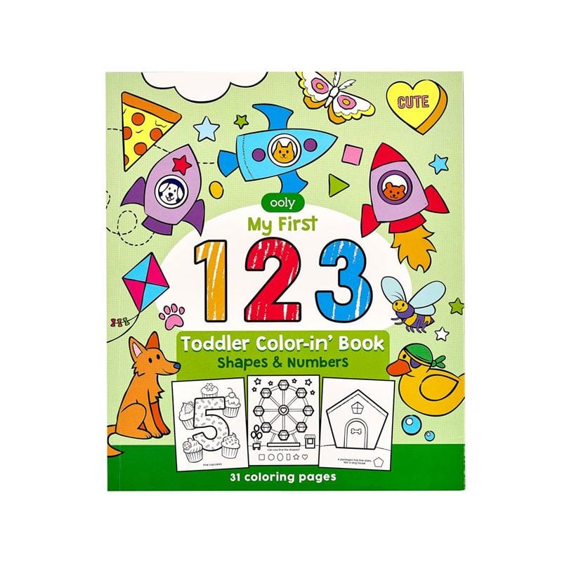 Ooly Toys 123 Shapes & Numbers Colouring Book