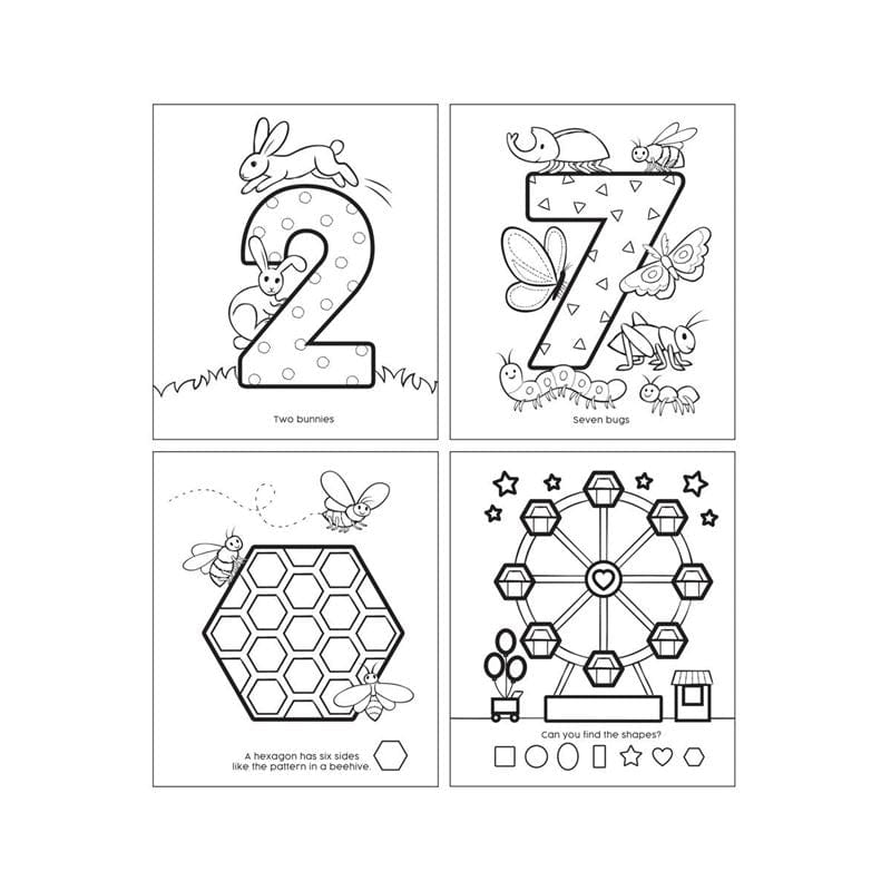 Ooly Toys 123 Shapes & Numbers Colouring Book