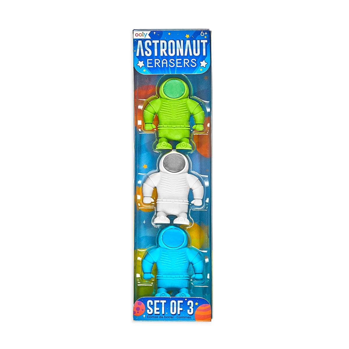Ooly Toys Astronaut Erasers - 3 Pack