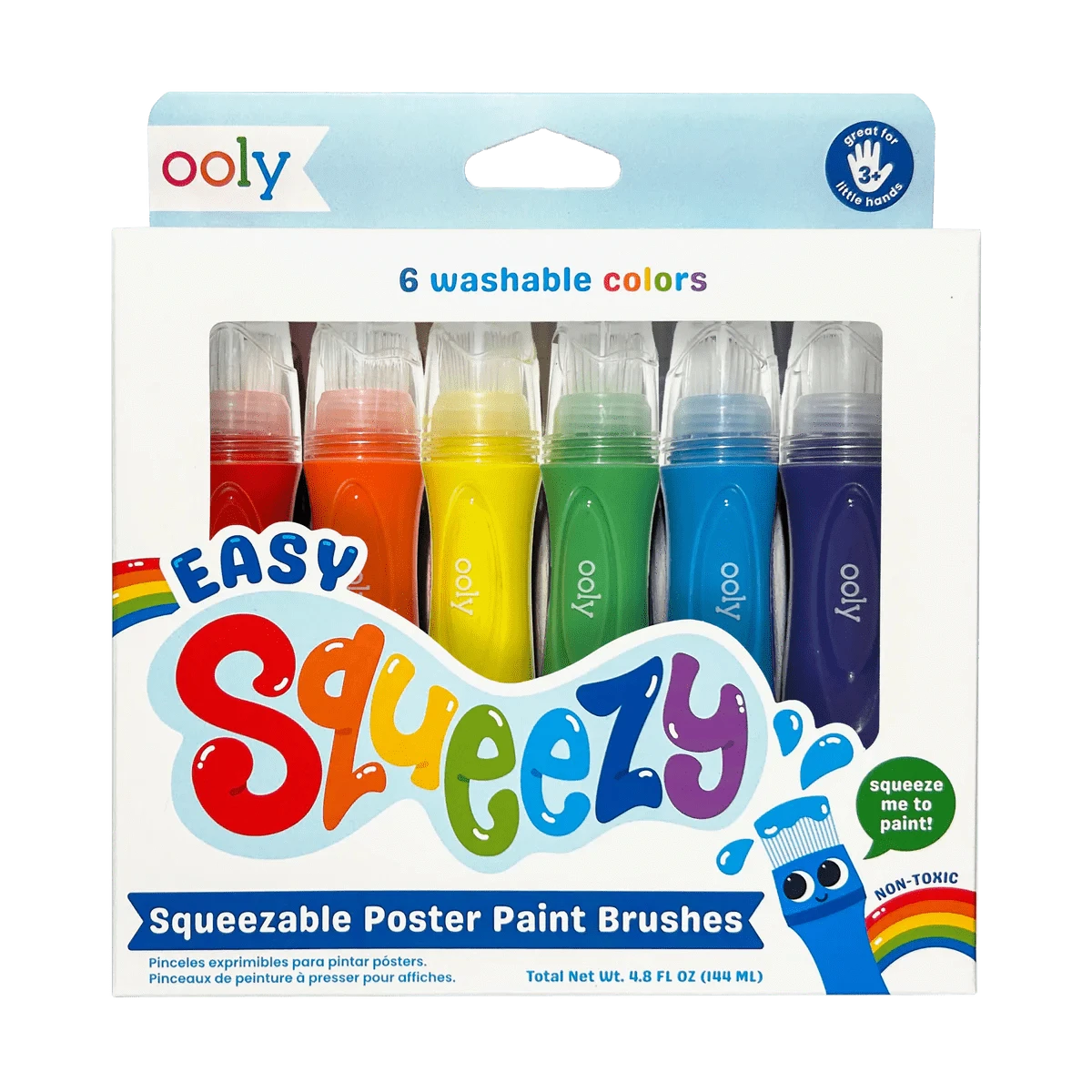 Ooly Toys Easy Squeezy: Squeezable Poster Paint Brushes