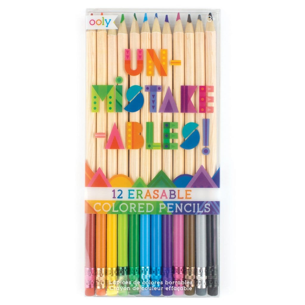 Ooly Toys Erasable Coloured Pencils - 12 Pack
