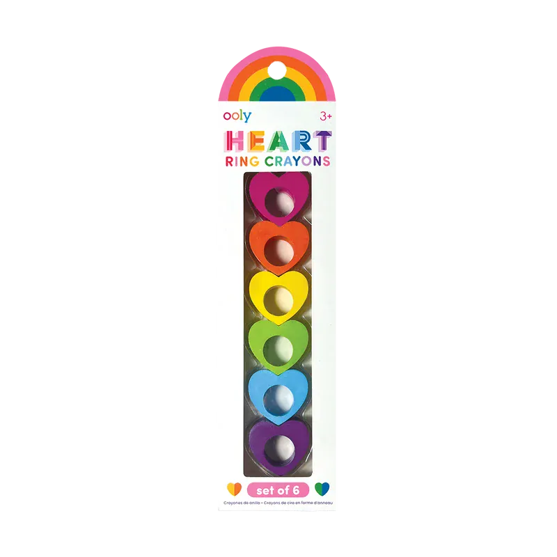 Ooly Toys Heart Ring Crayons - Set of 6