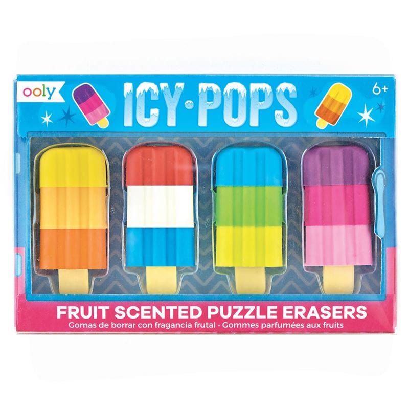 Ooly Toys Icy Pops Scented Erasers - Set of 4