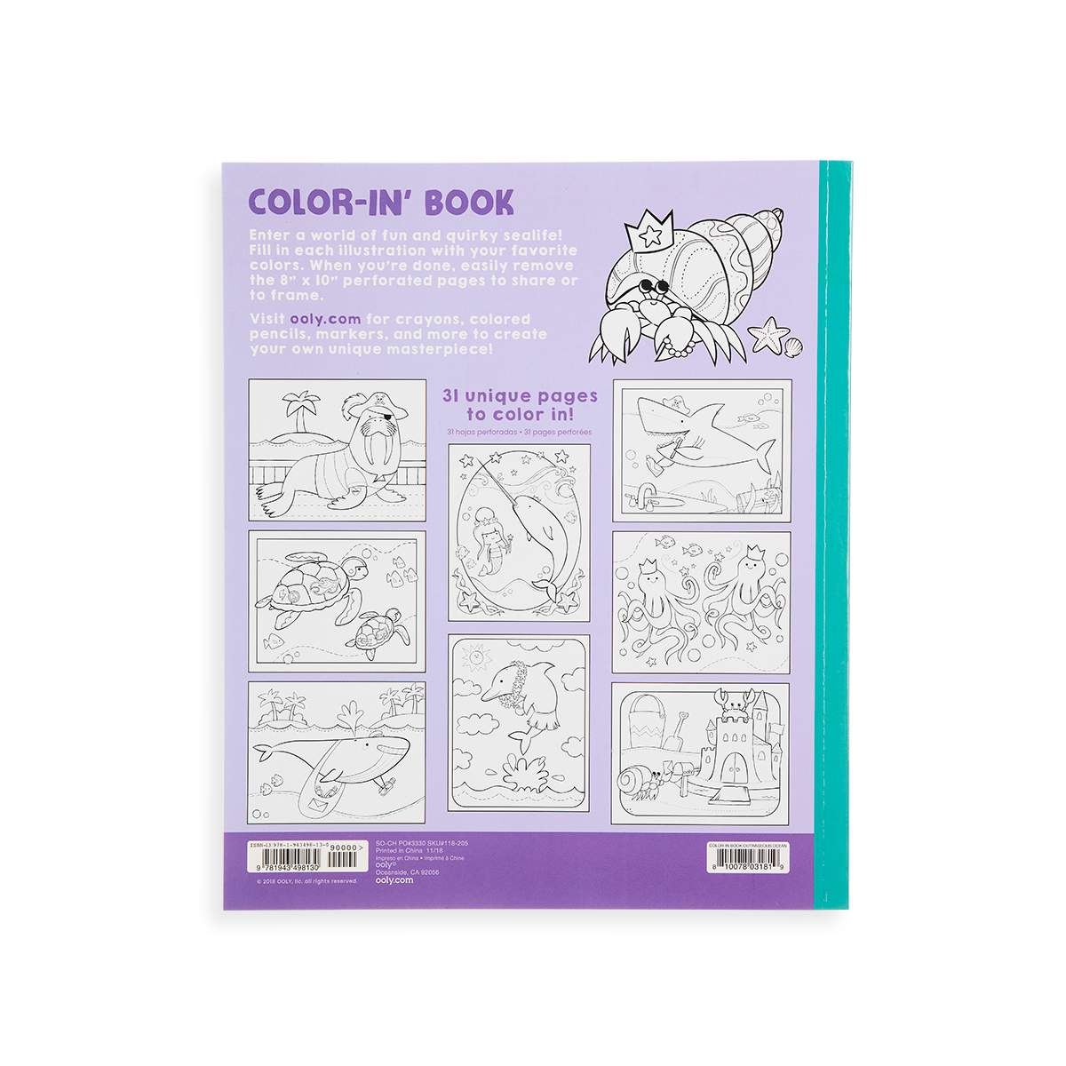 Ooly Toys Outrageous Ocean Colouring Book