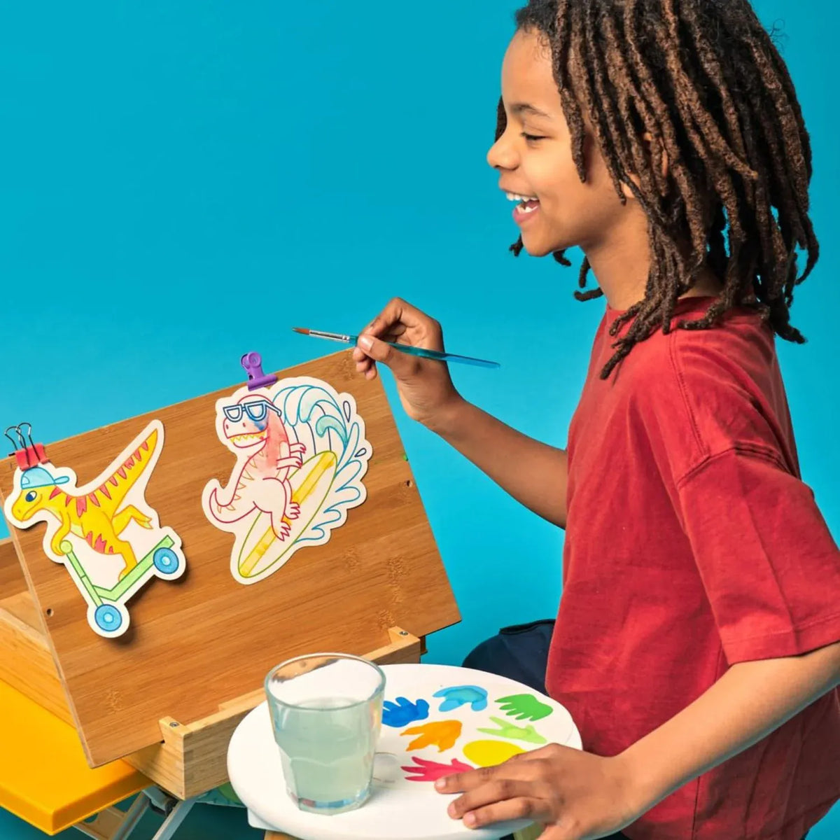 Ooly Toys Playful Painters Easy Watercolour Painting Kit - Chills & Thrills Dinos