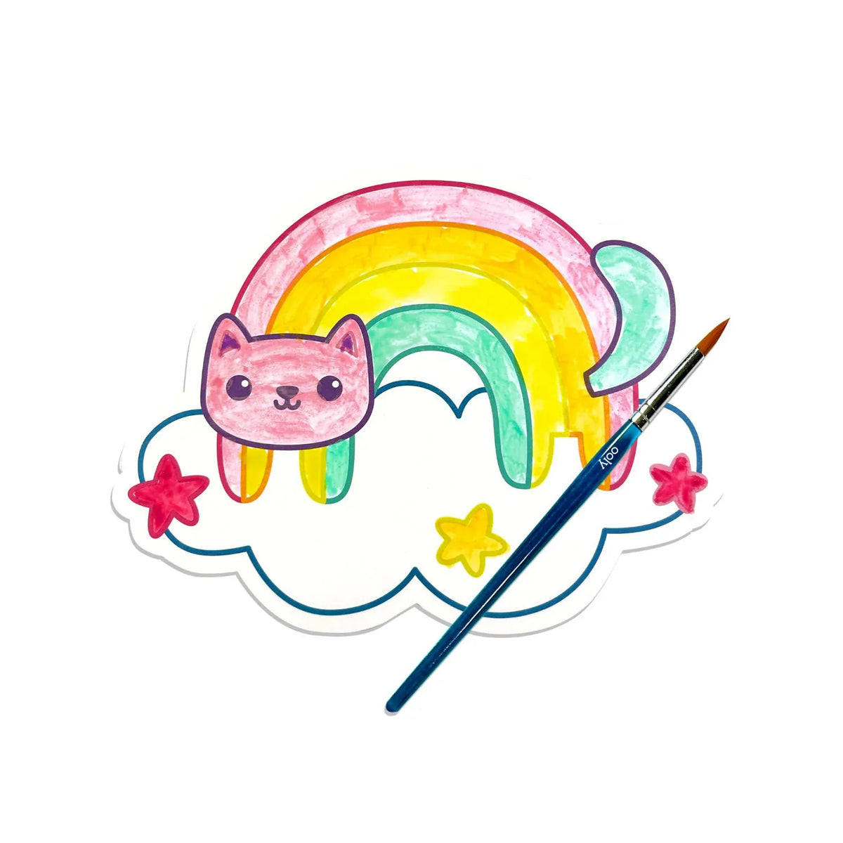 Ooly Toys Playful Painters Easy Watercolour Painting Kit - Rainbow Cuties
