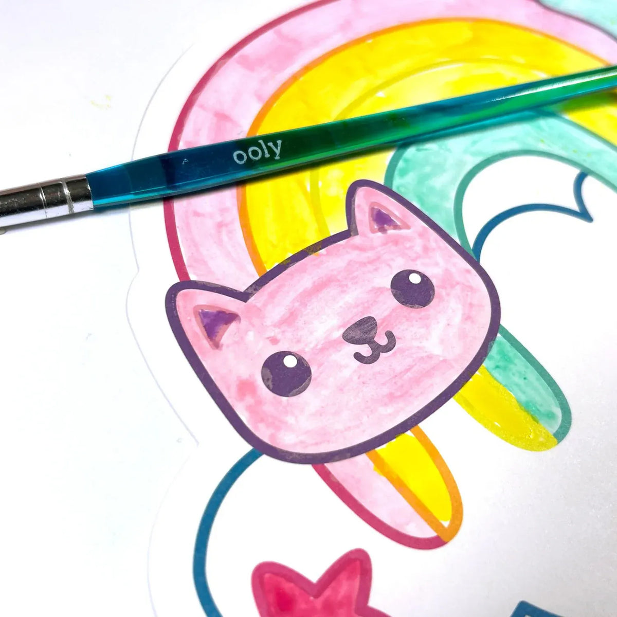 Ooly Toys Playful Painters Easy Watercolour Painting Kit - Rainbow Cuties