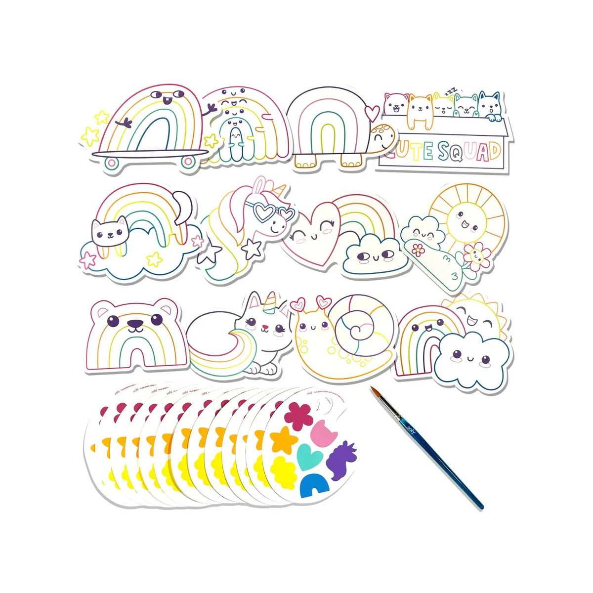 Ooly Toys Playful Painters Easy Watercolour Painting Kit - Rainbow Cuties