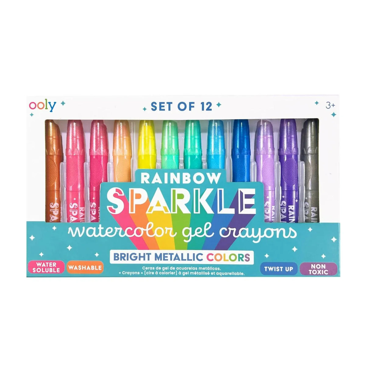 Ooly Toys Rainbow Sparkle Watercolour Gel Crayons