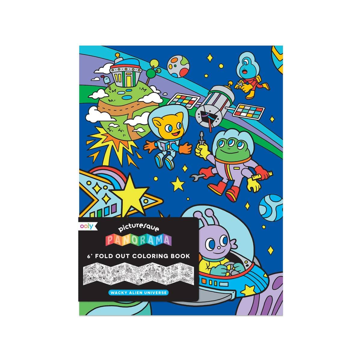 Ooly Toys Wacky Alien Universe - Panorama Colouring Book